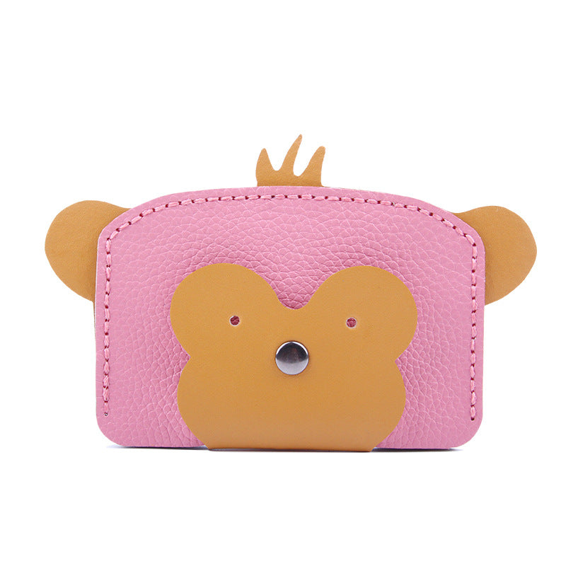 DIY Monkey Leather Card Holder Kit for Beginners – Cute Handmade Cowhide Card Wallet with Video Tutorial & Complete Sewing Kit