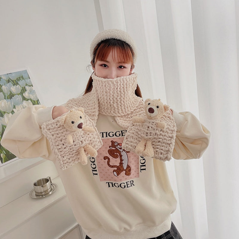 DIY Knitted Scarf Kit for Beginners – Complete Yarn Craft Set with Video Tutorial, Handmade Gift Scarf, Easy Sewing & Weaving Kit