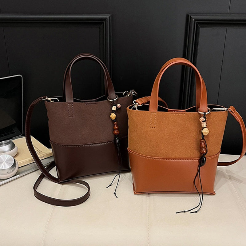 DIY Suede Shoulder Bag Kit for Beginners – Handmade Crossbody & Handbag Sewing Kit with Pre-Cut Materials and Video Tutorial