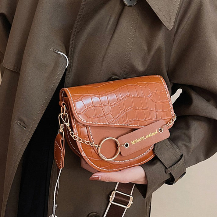 DIY PU Leather Shoulder Bag Kit for Beginners – Pre-Cut & Pre-Punched Crossbody Purse with Video Tutorial