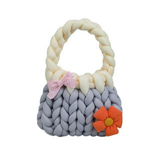 DIY Crochet Handbag Kit for Beginners – Handmade Tote Bag Craft Kit with Soft Yarn, Complete Materials & Video Tutorial