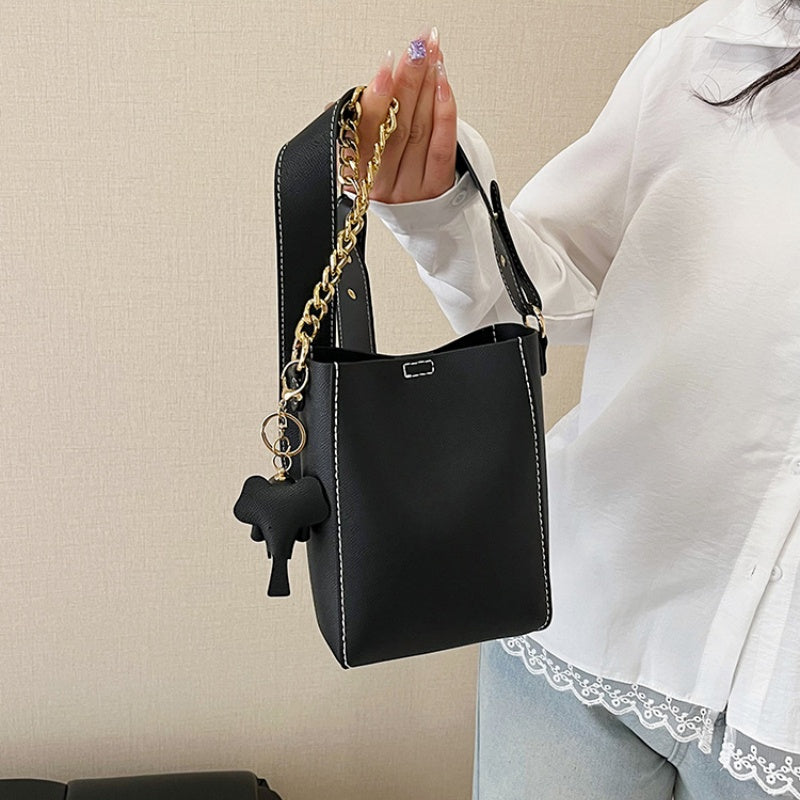 DIY PU Leather Shoulder Bag Kit for Beginners – Handmade Crossbody Purse Sewing Kit with Pre-Cut Leather & Video Tutorial