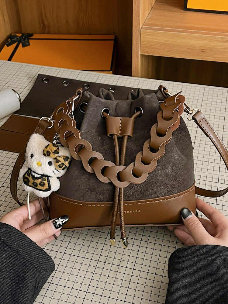 DIY PU Leather Tote Bag Kit for Beginners – Handmade Crossbody Handbag Sewing Kit with Pre-Cut Materials & Video Tutorial