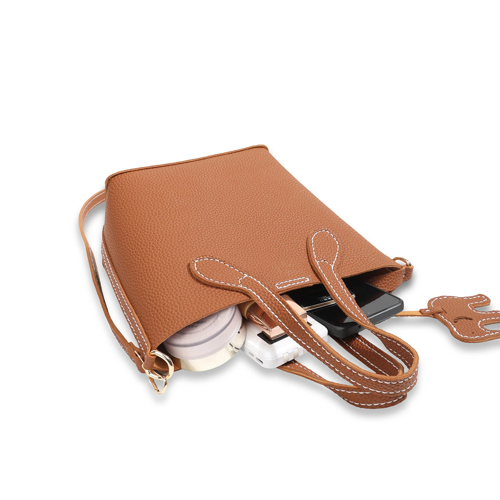 DIY PU Leather Shoulder Bag Kit for Beginners – Handmade Crossbody Tote Purse Sewing Kit with Pre-Cut Materials & Video Tutorial