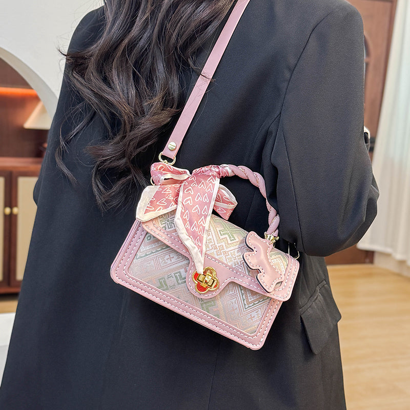 DIY PU Leather Casual Women's Bag Kit – Handmade Shoulder, Crossbody & Tote Bag Sewing Kit for Beginners with Video Tutorial