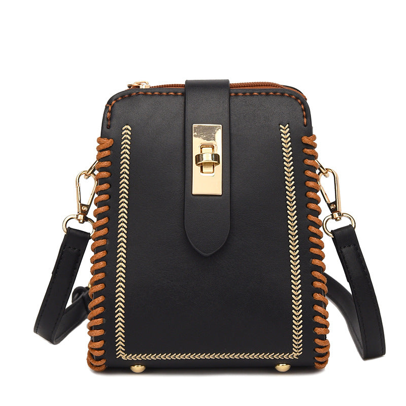 DIY PU Leather Crossbody Bag Kit for Beginners – Handmade Shoulder Bag Sewing Kit with Pre-Cut Materials & Video Tutorial