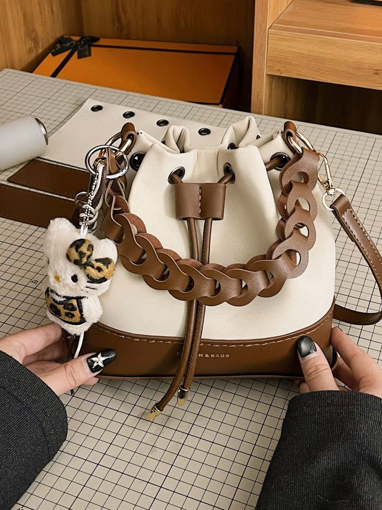 DIY PU Leather Tote Bag Kit for Beginners – Handmade Crossbody Handbag Sewing Kit with Pre-Cut Materials & Video Tutorial