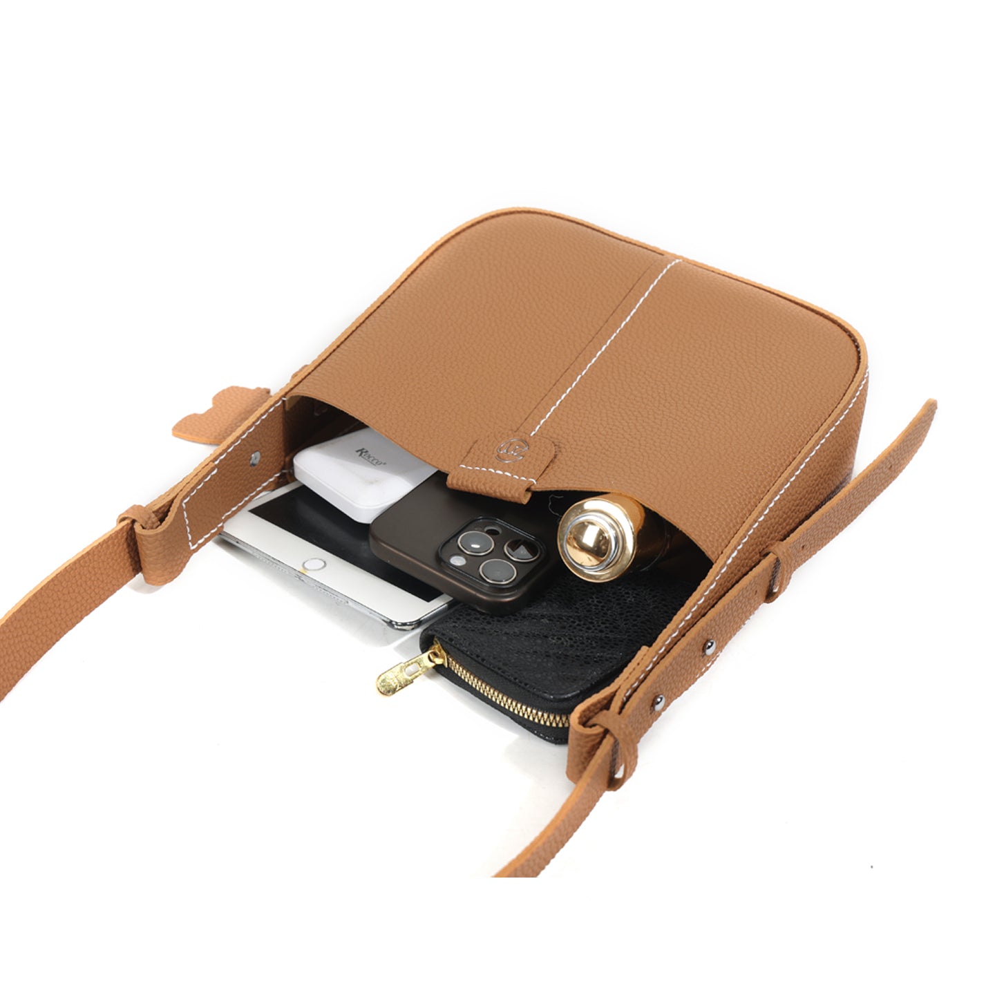 DIY PU Leather Crossbody Bag Kit for Beginners – Handmade Shoulder Handbag Sewing Kit with Pre-Cut Materials & Video Tutorial