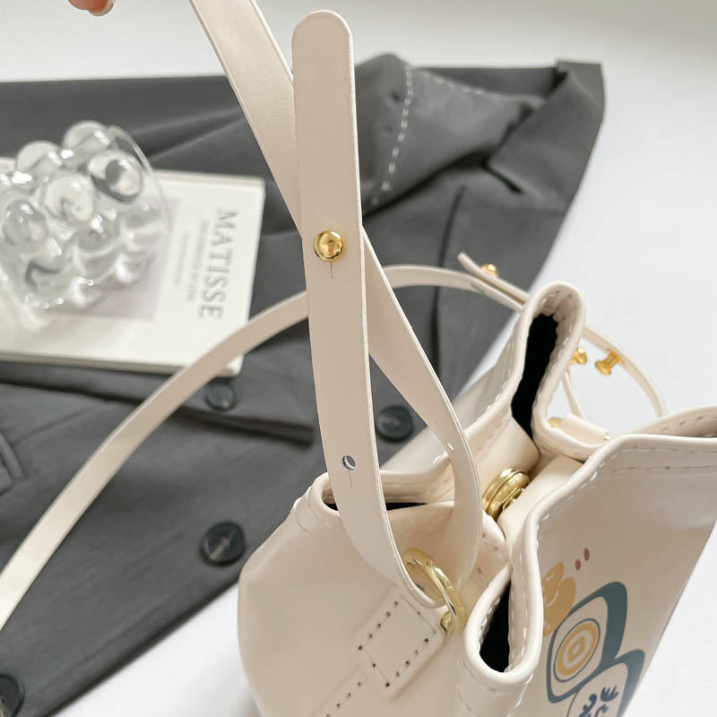 DIY PU Leather Bucket Bag Kit for Beginners – Handmade Crossbody Shoulder Bag Sewing Kit with Pre-Cut Materials & Video Tutorial