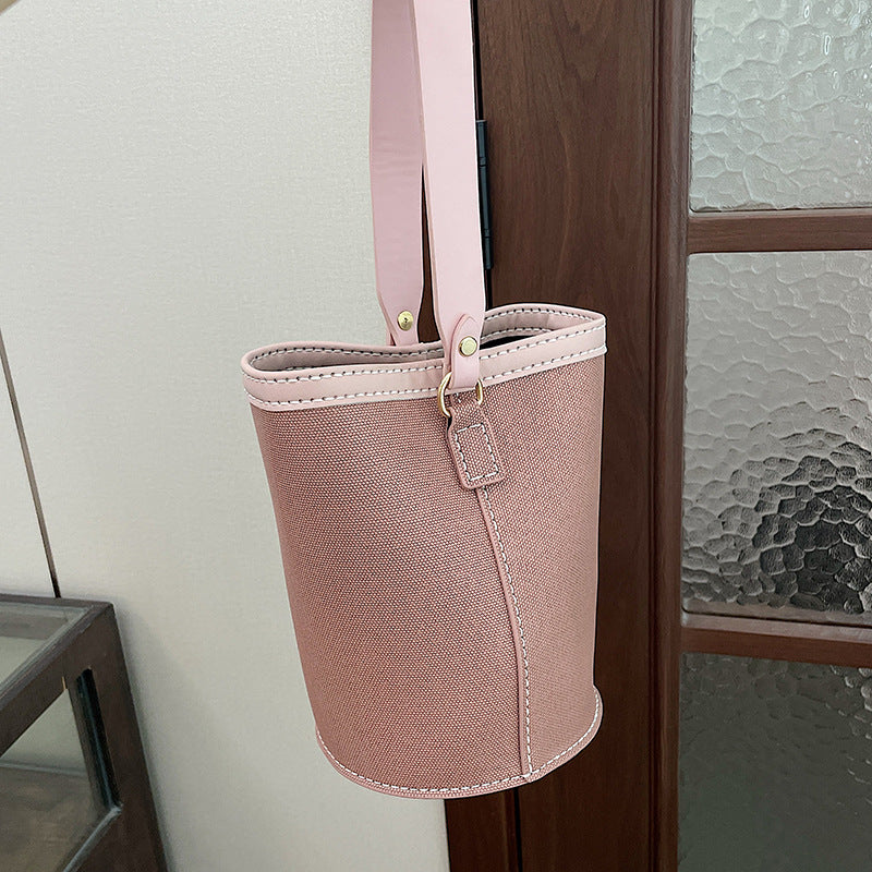 DIY PU Leather Bucket Bag Kit for Beginners – Handmade Shoulder & Crossbody Bag Sewing Kit with Video Tutorial