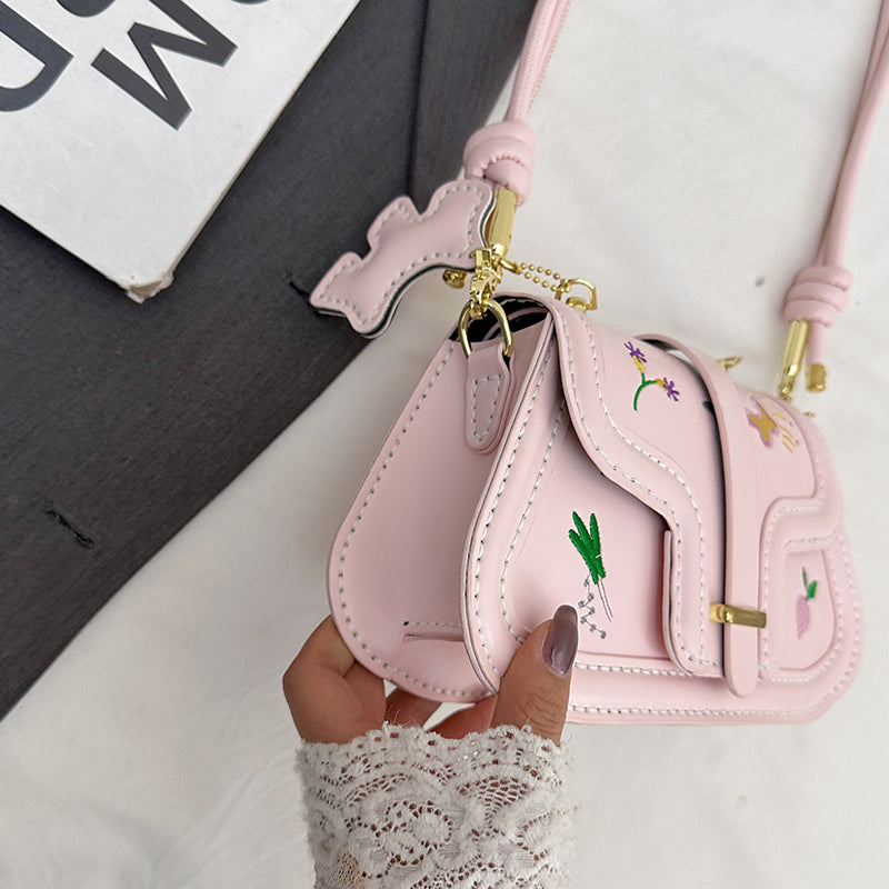 DIY PU Leather Shoulder Bag Kit for Beginners – Handmade Crossbody Purse Sewing Kit with Pre-Cut Materials & Video Tutorial