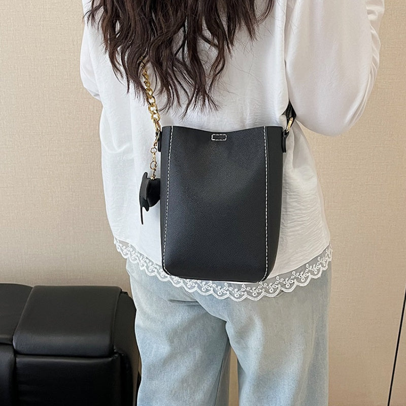 DIY PU Leather Shoulder Bag Kit for Beginners – Handmade Crossbody Purse Sewing Kit with Pre-Cut Leather & Video Tutorial