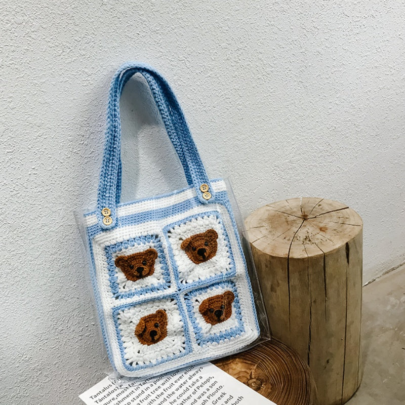 DIY PVC & Nylon Shoulder Bag Kit for Beginners – Handmade Tote Bag with Video Tutorial and Complete Materials