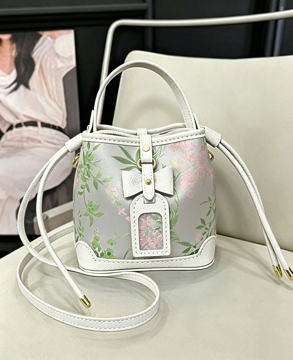 DIY PU Leather Bow Bucket Bag Kit | Beginner-Friendly Vintage Handbag Craft Set with Video Tutorial