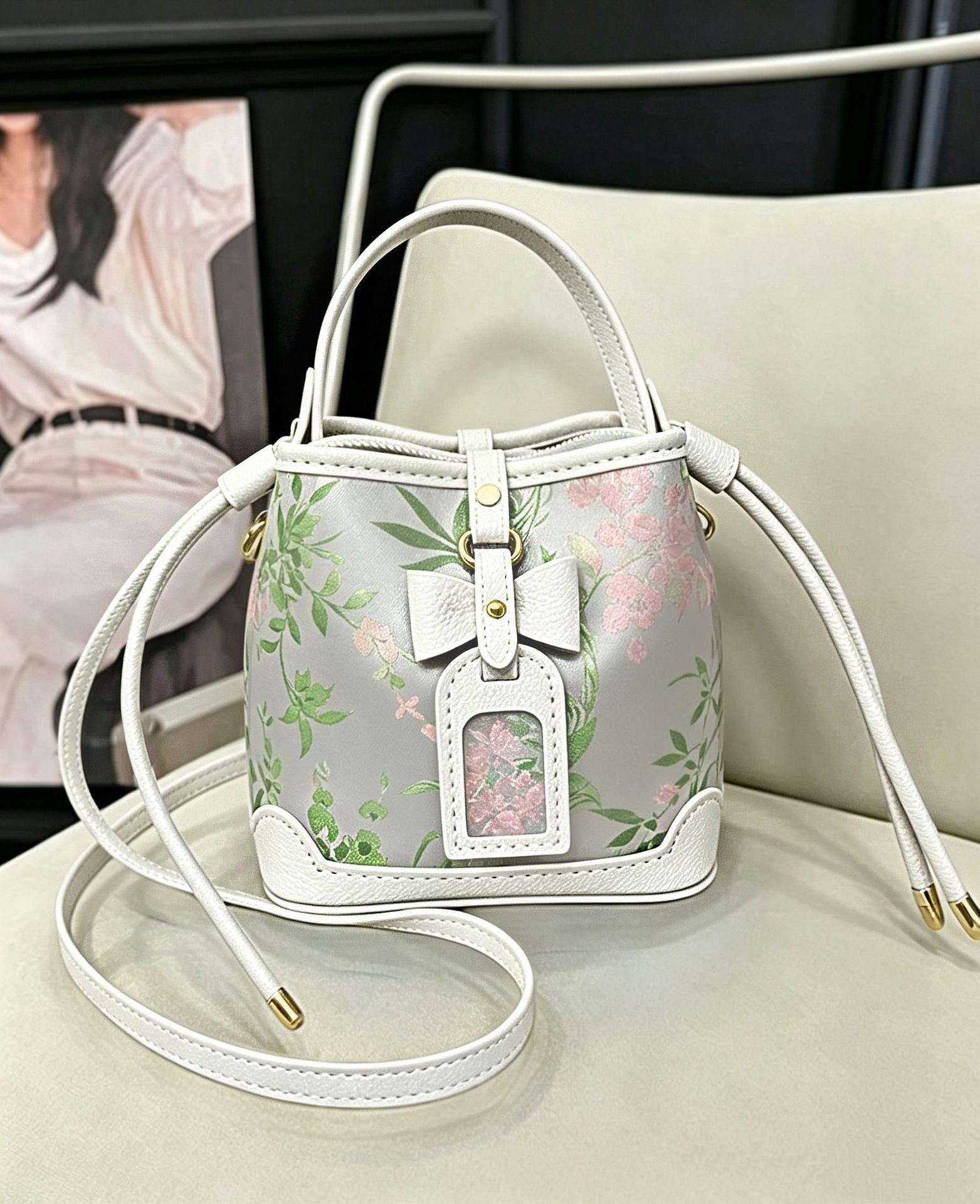 DIY PU Leather Bow Bucket Bag Kit | Beginner-Friendly Vintage Handbag Craft Set with Video Tutorial