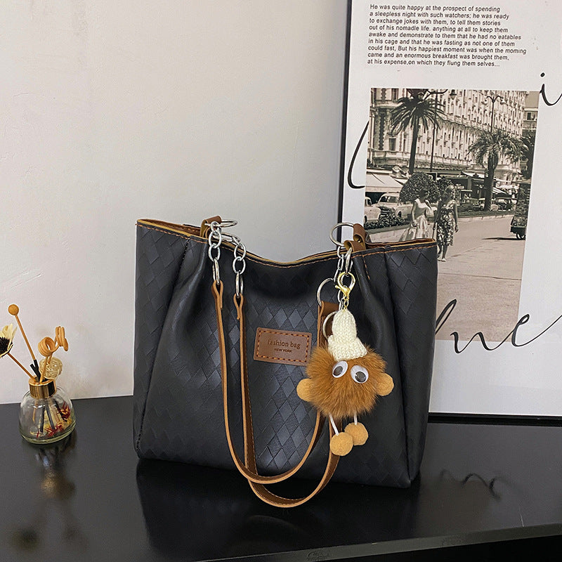 DIY PU Leather Tote Bag Kit for Beginners – Large Capacity Handbag Sewing Kit with Pre-Cut Materials, Video Tutorial & Complete Accessories