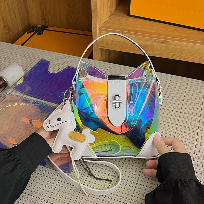 DIY Transparent Cherry Print PVC Handbag Kit | Cute Sweet Crossbody Purse Craft Set with Video Tutorial