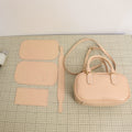 DIY PU Leather Handbag Kit for Beginners – Pre-Cut Sewing Craft Set with Video Tutorial, Elegant Crossbody Shoulder & Handheld Bag DIY Kit