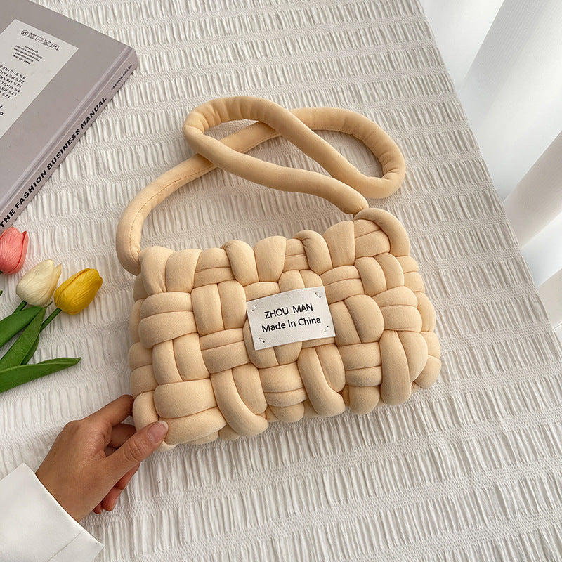 DIY Crochet Shoulder Bag Kit for Beginners | Handmade Soft Yarn Crossbody Bag Craft Set with Video Tutorial