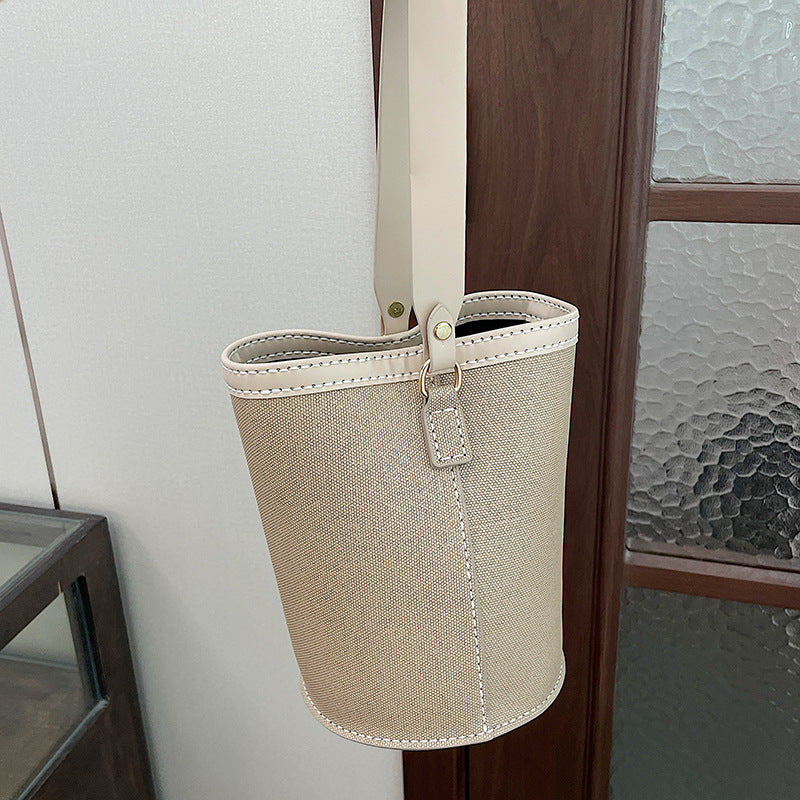 DIY PU Leather Bucket Bag Kit for Beginners – Handmade Shoulder & Crossbody Bag Sewing Kit with Video Tutorial