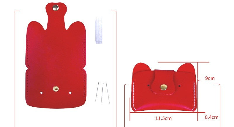 DIY Leather Card Holder Kit for Beginners – Handmade Card Wallet Craft Kit with Video Tutorial & Complete Sewing Set