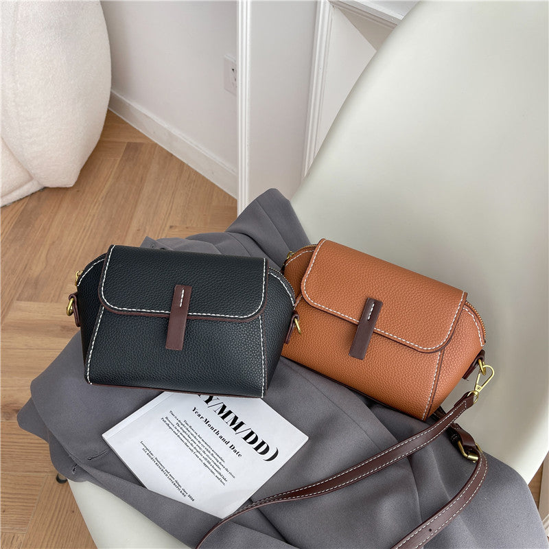 DIY PU Leather Shoulder Bag Kit for Beginners – Handmade Crossbody Purse Sewing Kit with Pre-Cut Materials & Video Tutorial
