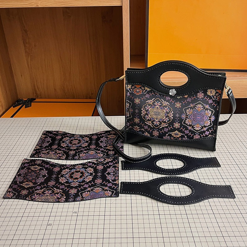 DIY PU Leather Shoulder Bag Kit | Beginner-Friendly Crossbody Handbag Craft Set with Video Tutorial
