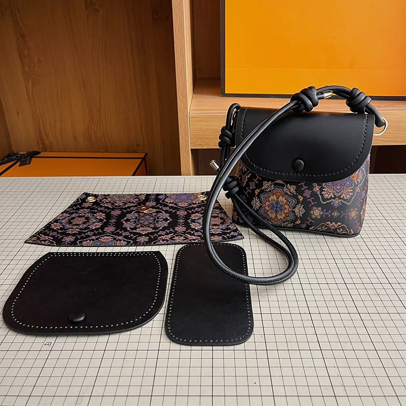 DIY PU Leather Handbag Kit | Beginner-Friendly Crossbody & Handheld Purse Craft Set with Video Tutorial