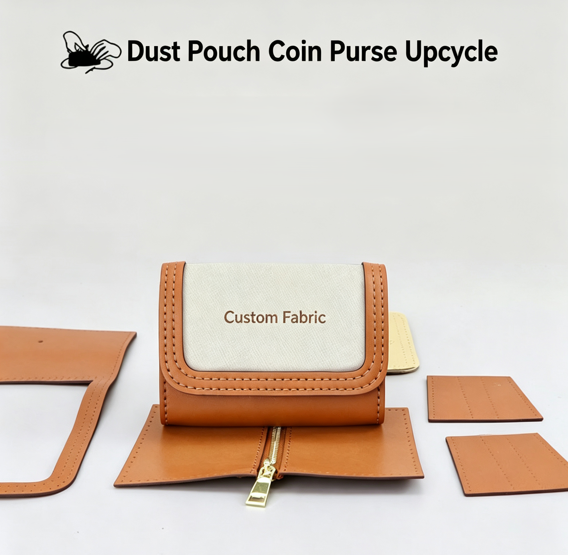 DIY Leather Coin Purse Kit – Handmade Genuine Leather Mini Wallet Craft Set for Beginners with Video Tutorial