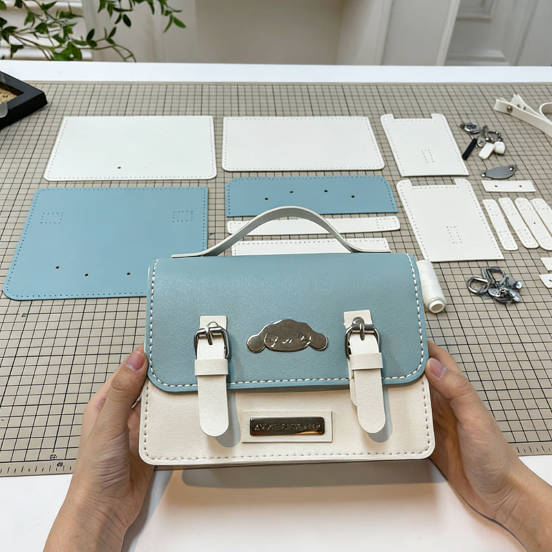 DIY PU Leather Mini Handbag Kit for Beginners | Handmade Crossbody & Shoulder Bag Sewing Craft Set with Video Tutorial