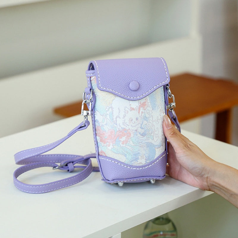 DIY Phone Crossbody Bag Kit – Beginner PU Leather Sewing Kit for Women