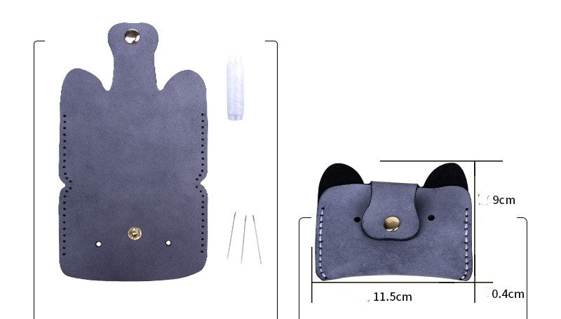 DIY Leather Card Holder Kit for Beginners – Handmade Card Wallet Craft Kit with Video Tutorial & Complete Sewing Set
