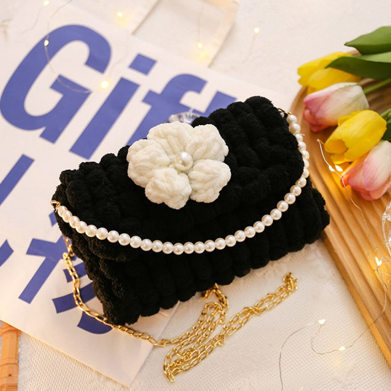 DIY Crochet Shoulder Bag Kit for Beginners – Handmade Yarn Crossbody Purse with Video Tutorial