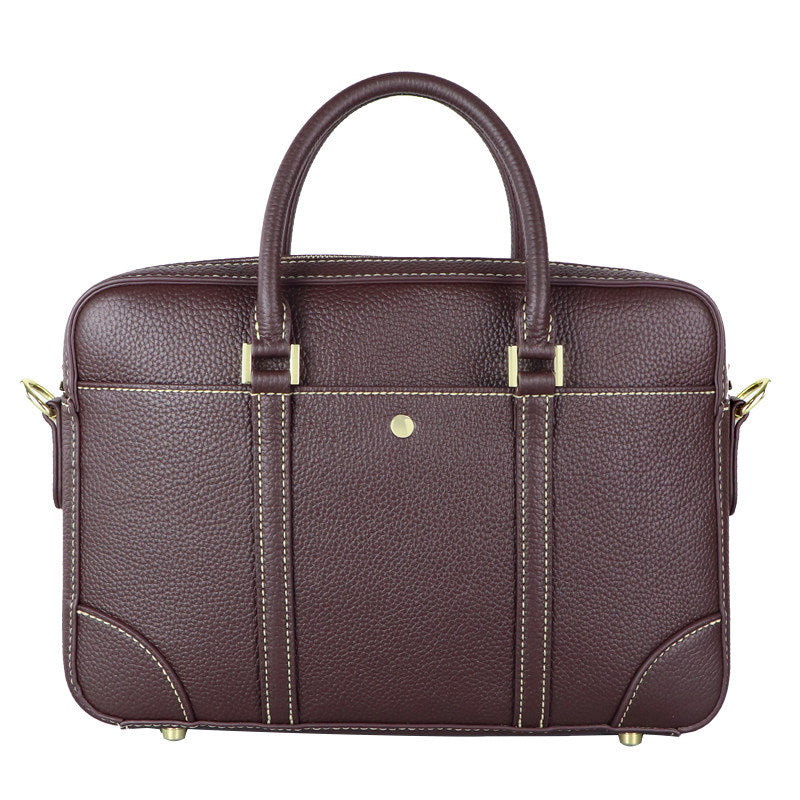 DIY Leather Laptop Briefcase Kit – Beginner Men's Cowhide Work Bag