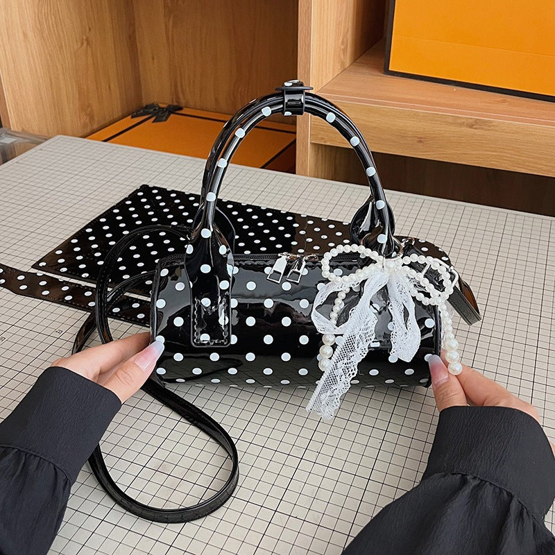 DIY Polka Dot PU Leather Handbag Kit | Beginner-Friendly Mini Tote & Crossbody Purse Craft Set with Video Tutorial