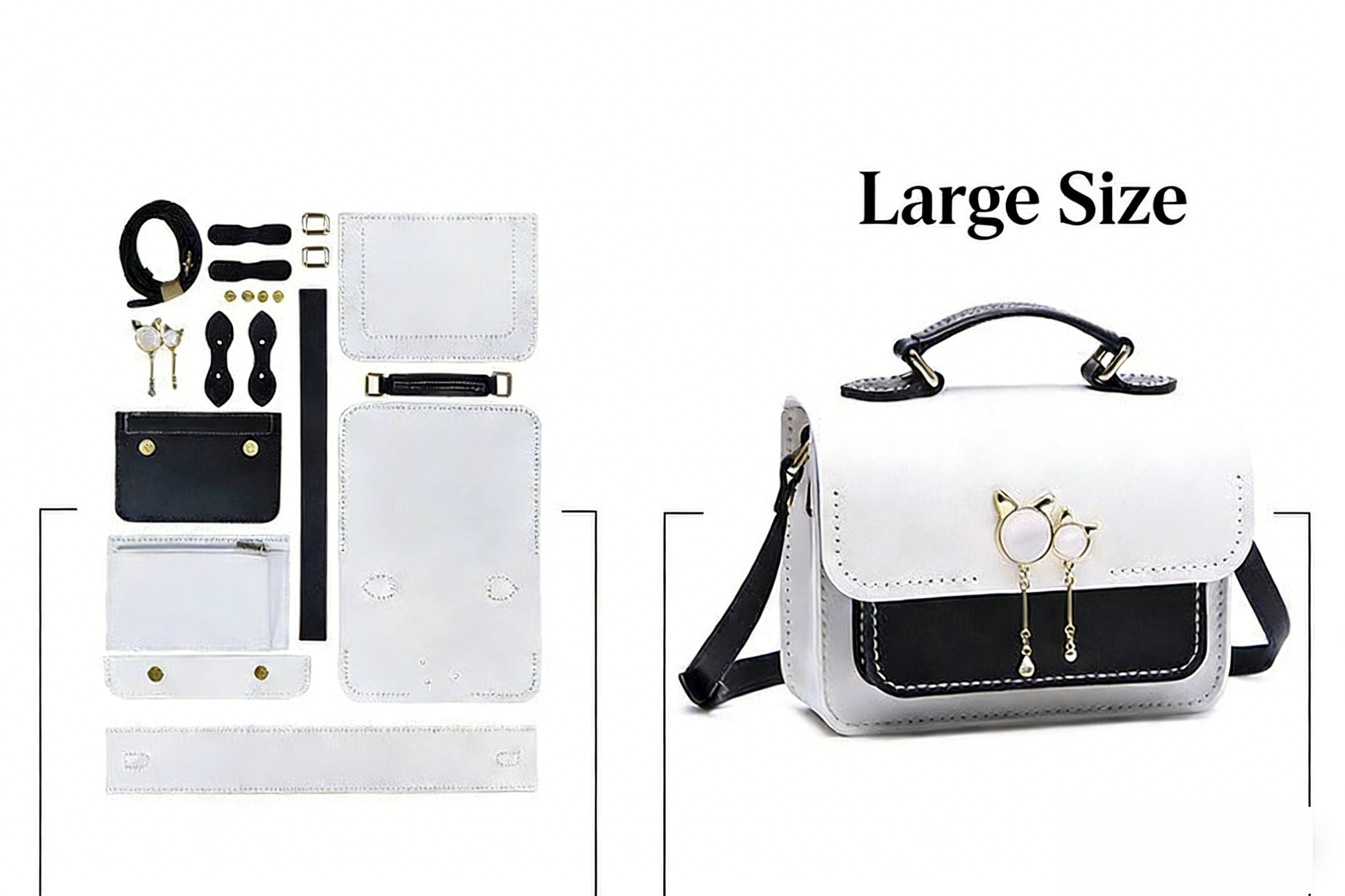 DIY Leather Handbag Kit | Beginner Crossbody & Handheld Bag Craft Set