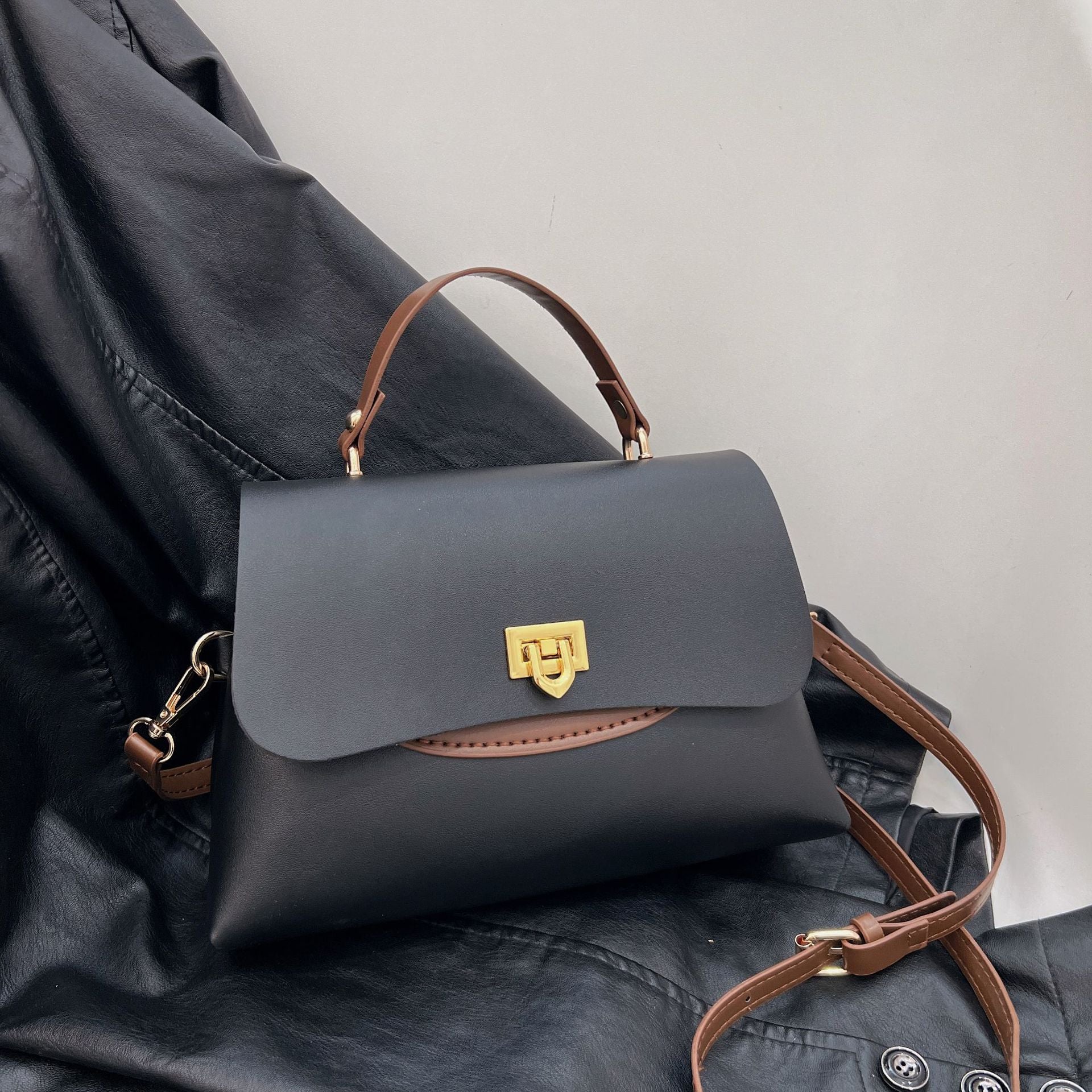 DIY PU Leather Handbag Kit for Beginners | Handmade Crossbody & Shoulder Bag Sewing Craft Set with Video Tutorial | Elegant DIY Purse Kit