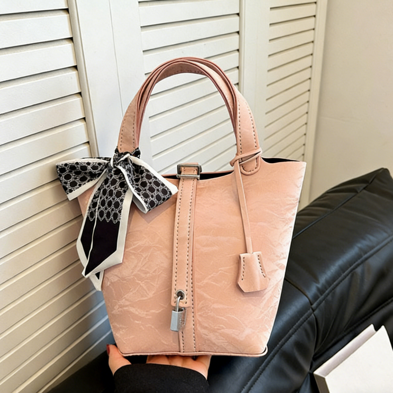 DIY PU Leather Tote Bag Kit – Handmade Large Capacity Handbag Craft Kit for Beginners with Video Tutorial