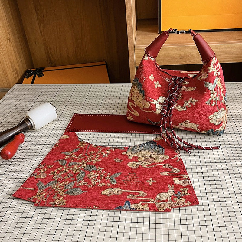 DIY Handmade PU Tote Bag Kit – Beginner Craft Set with Video Tutorial (4 Colors)