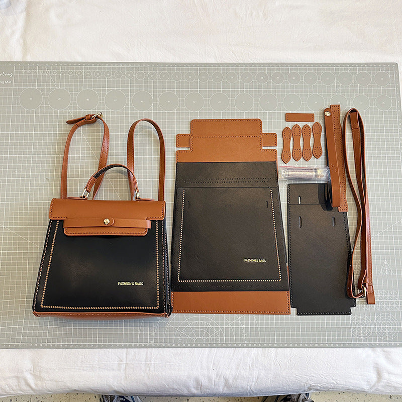 DIY PU Leather Backpack Kit for Beginners | Handmade Convertible Backpack, Crossbody & Handbag Sewing Kit with Video Tutorial