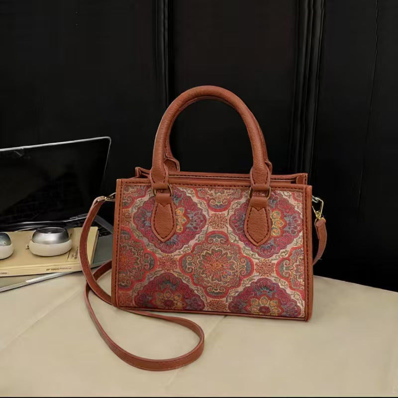 DIY PU Leather Handbag Kit for Beginners – Pre-Cut Sewing Craft Set with Video Tutorial, Elegant Crossbody Shoulder Bag Handmade Kit