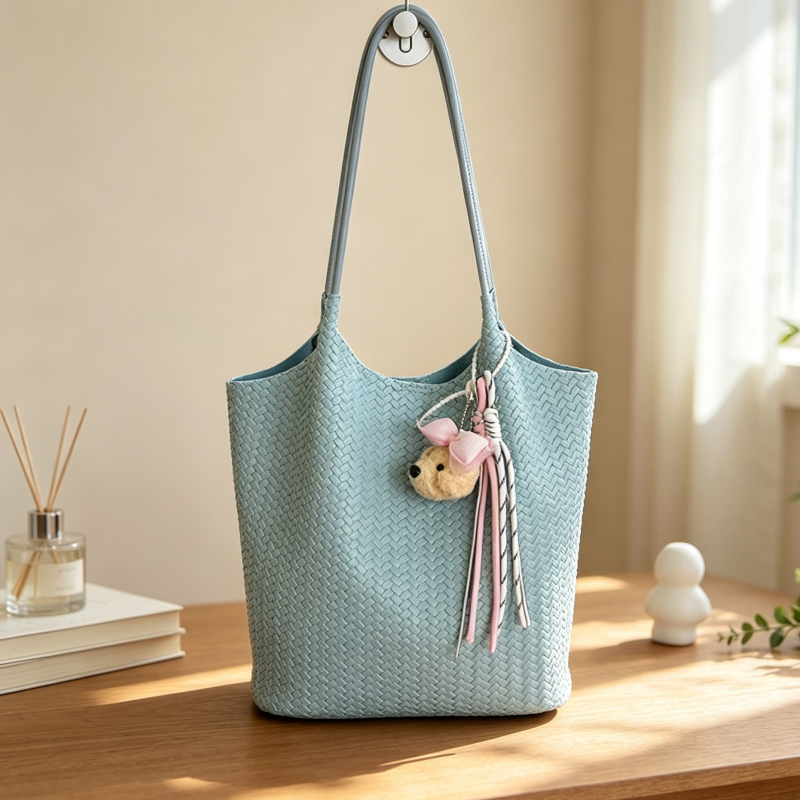 DIY Woven Shoulder Bag Kit for Beginners, Handmade PU Leather Crossbody Bag Making Kit, Creative Sewing Craft Gift for Women