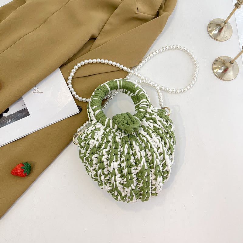 DIY Crochet Shoulder Bag Kit for Beginners – Handmade Yarn Purse Craft Kit with Video Tutorial & Complete Materials