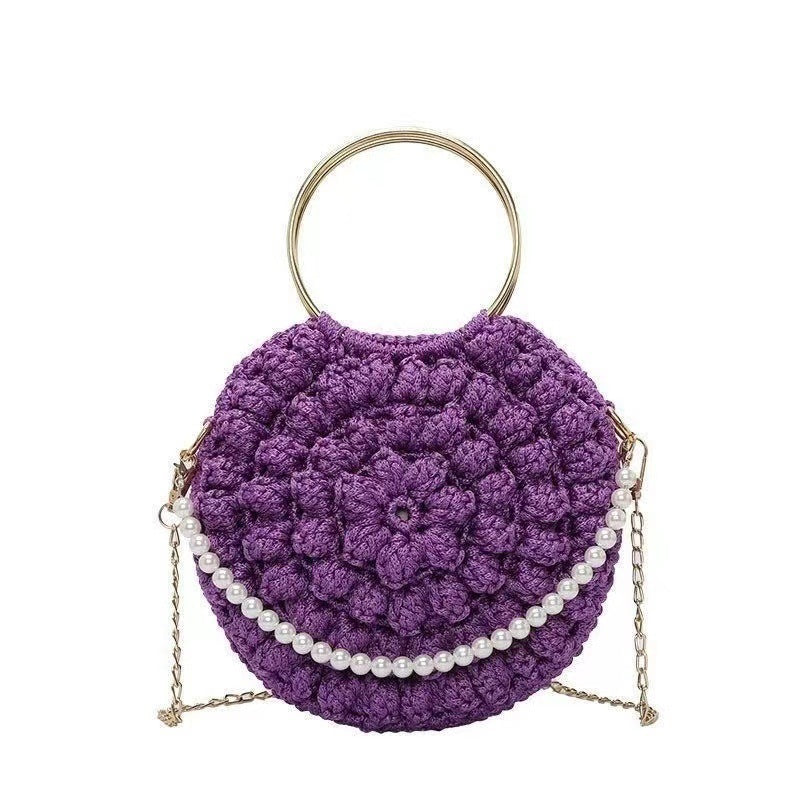 DIY Cotton Yarn Handbag Kit | Beginner-Friendly Crochet Tote Bag Set | Handmade Shoulder & Crossbody Weaving Craft Kit