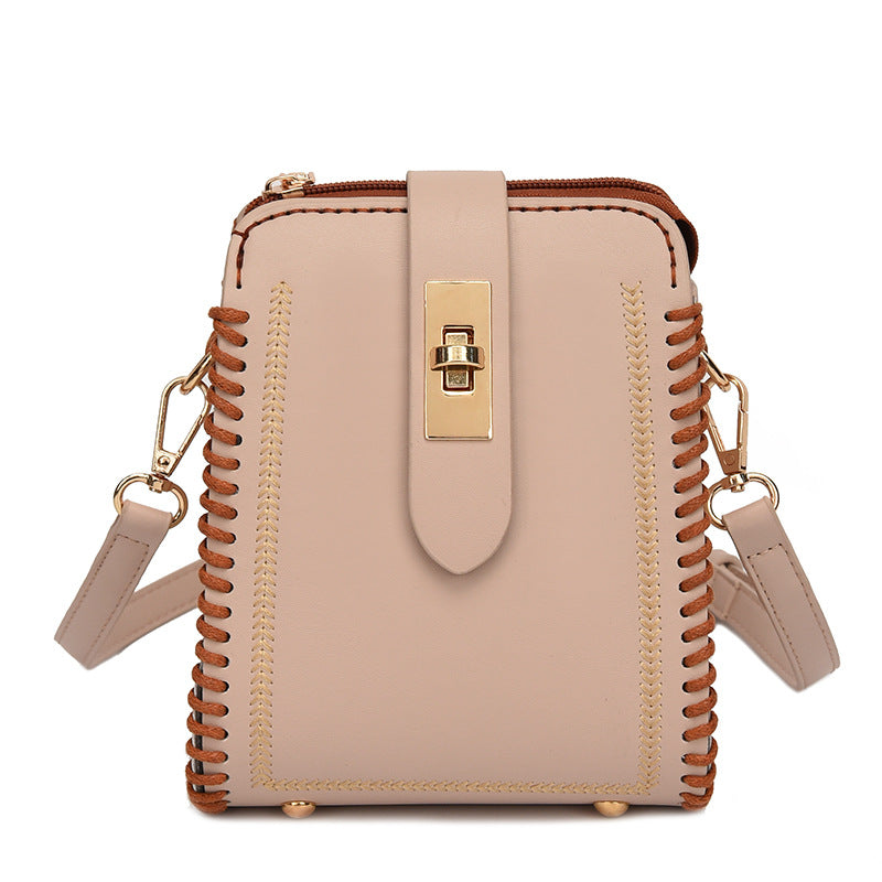 DIY PU Leather Crossbody Bag Kit for Beginners – Handmade Shoulder Bag Sewing Kit with Pre-Cut Materials & Video Tutorial