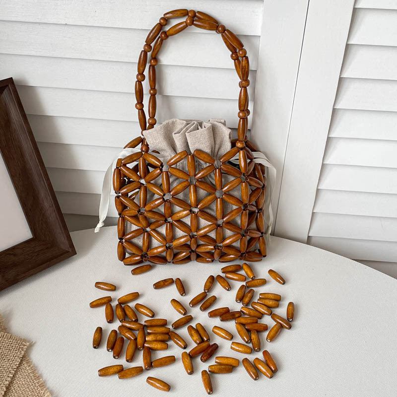 DIY Wooden Beaded Handbag Kit | Beginner-Friendly Handmade Shoulder Bag Craft Set with Video Tutorial