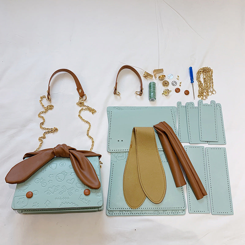 DIY PU Shoulder Bag Kit – Beginner-Friendly 8-Minute Handmade Craft Set | Pre-Cut Materials | Crossbody & Shoulder Bag Gift for Women