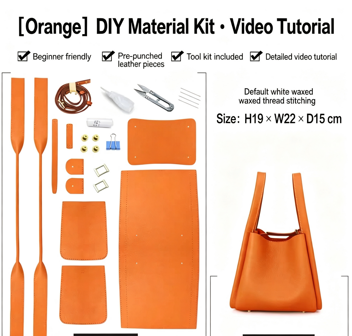 DIY Woven Leather Shoulder Bag Kit for Beginners – Handmade Crossbody Bag Making Kit