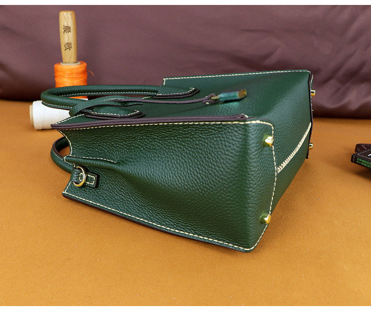 DIY Genuine Leather Shoulder Bag Kit for Beginners – Handmade Crossbody Purse Making Set with Video Tutorial & Complete Materials