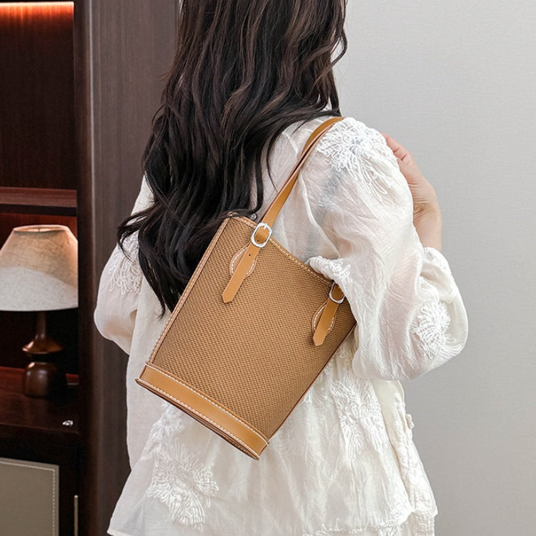 DIY PU Leather Shoulder Bag Kit for Beginners – Handmade Tote Bag Sewing Kit with Pre-Cut Materials & Video Tutorial